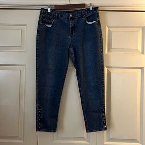 DG2 high waist with metal stud jeans